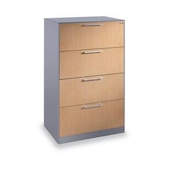 Hängeregistraturschrank,HxBxT 1310x800x435mm,4 HR-Auszüge,zweibahnig