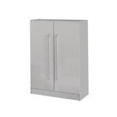 Büroschrank, HxBxT 1270x800x420mm, 2xHolzboden, 3 OH, Korpus lichtgrau