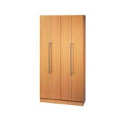 Büro-Falttürenschrank,HxBxT 2004x1000x420mm,4xHolzboden,5 OH,Korpus Buche