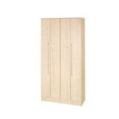 Büro-Falttürenschrank,HxBxT 2004x1000x420mm,4xHolzboden,5 OH,Korpus Ahorn