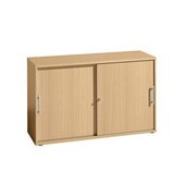 Schiebetürenschrank, HxBxT 748x1200x400mm, 1xHolzboden, 2 OH, Nut-Griff