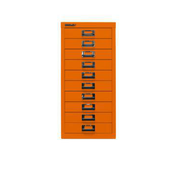 Schubladenschrank, HxBxT 590x279x380mm, 10 Schublade(n), Korpus orange