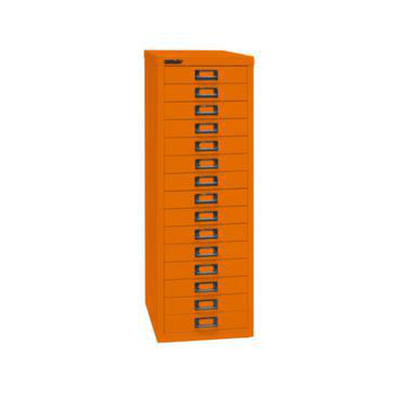 Schubladenschrank, HxBxT 860x279x380mm, 15 Schublade(n), Korpus orange