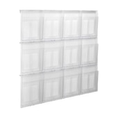 Wandprospekthalter,HxBxT 978x1136x54mm,f. 12xDIN A4,Ablage(n) transparent