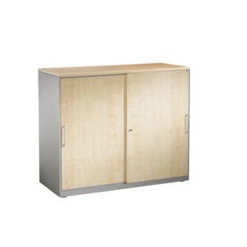 Schiebetürenschrank,HxBxT 915x1200x440mm,1xStahlboden,2 OH,Korpus weißalu