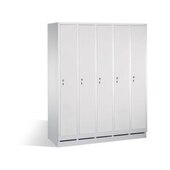 Abteilschrank,RAL7035,HxBxT 1800x1480x500mm,5 Abt.,Abt. B 300mm