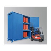 Gefahrstoff-Regalcontainer, max. 36x200l Fass, stehend