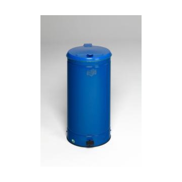 Abfallbehälter, 66l, HxBxT 810x380x430mm, Korpus Stahl blau