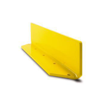 Leitbord, f. innen, HxLxT 150x800x100mm, Stahl, gelb, z. Aufdübeln