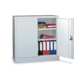 Großraum-Flügeltürenschrank,RAL7035,HxBxT 1000x1200x400mm,2xStahlboden