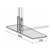 Standfuß, m. Höhenausgleich, f. Büro-Trennwand