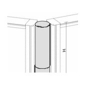 Verbindungssäule, f. Trennwand, H 800mm, Winkel 0-180°