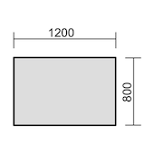 Höhenverstellbarer Schreibtisch,HxBxT 680-820x1200x800mm,Platte graphit