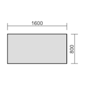 Höhenverstellbarer Schreibtisch,HxBxT 680-820x1600x800mm,Platte graphit