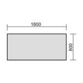 Höhenverstellbarer Schreibtisch,HxBxT 680-820x1800x800mm,Platte graphit