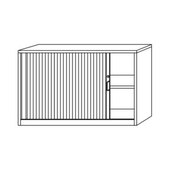 Querrollladenschrank,HxBxT 748x1200x400mm,1xHolzboden,2 OH,Korpus weiß