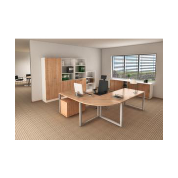 Höhenverstellbarer Schreibtisch,HxBxT 650-850x1600x800mm,Platte Nussbaum