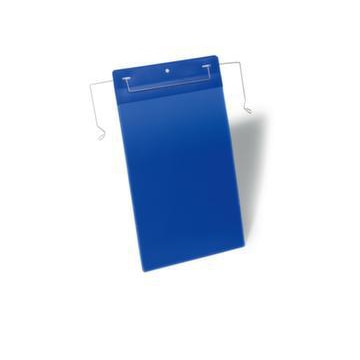 Sichttasche,DIN A4,hoch,HxB 313x223mm,Drahtbügel,PP,blau/transparent