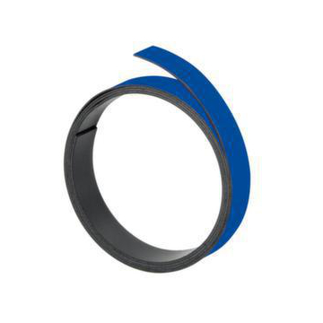 Magnet-Haftband, LxB 1000x15mm, beschriftbar, blau