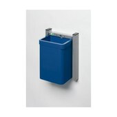 Abfallbehälter, 15l, HxBxT 425x310x230mm, Wandmontage, Korpus Stahl blau