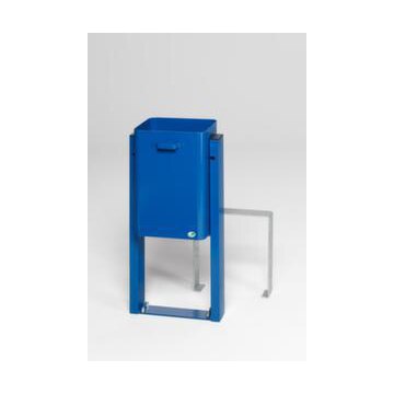 Abfallbehälter,f. außen,40l,HxBxT 990x410x280mm,Boden,Korpus Stahl blau