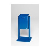 Abfallbehälter,f. außen,40l,HxBxT 890x430x315mm,Boden,Korpus Stahl blau