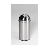 Edelstahl-Abfallbehälter, 50l, HxØ 740x350mm, Innenbehälter Stahl