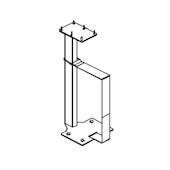 CPU-Halter, f. Schreibtisch, HxBxT 555x515x275mm, Stahl pulverbesch.