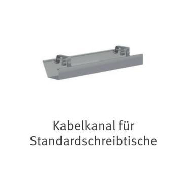 Kabelwanne, f. Schreibtisch, L 590mm, f. Tisch B 800mm, alusilber