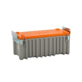 Aufbewahrungsbox, HxBxT 570x1240x600mm, 250l, PE, grau/orange