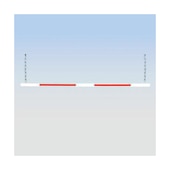 Höhenabhängung, f. Höhenbegrenzer, HxBxT 60x2000x30mm, Alu, rot/weiß