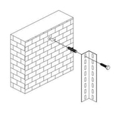 Wandverdübelung, f. Grundregal, Stahl verzinkt