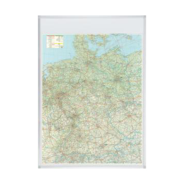 Deutschland-Straßenkarte,HxB 1380x980mm,Maßstab 1:800.000,magnethaftend