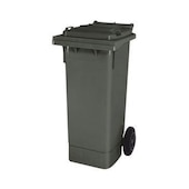 Mülltonne, 80l, HxBxT 930x445x520mm, Deckel grau, Korpus PE grau, 2 Räder