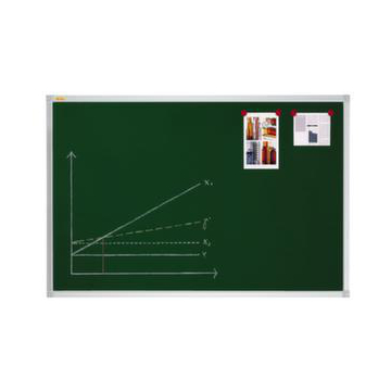 Kreidetafel, HxB 600x900mm, lackiert, magnethaftend, Tafel dunkelgrün