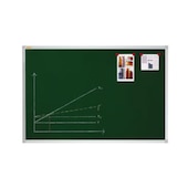 Kreidetafel, HxB 600x900mm, lackiert, magnethaftend, Tafel dunkelgrün