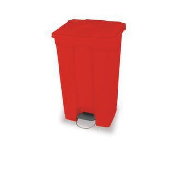 Tretabfallbehälter,1x45l,HxBxT 600x398x410mm,Korpus PP rot,Deckel PP rot