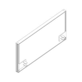 Schallabsorbierende Tischtrennwand,HxB 480x900mm,Wand Stoff,anthrazit