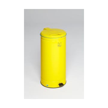 Abfallbehälter, 66l, HxBxT 810x380x430mm, Korpus Stahl gelb