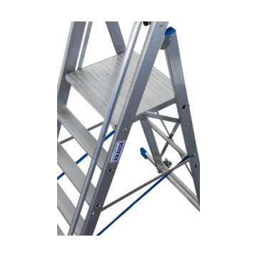 Fahrbare Stufen-Plattformleiter, einseitig, 9 Stufe(n), Stand H 2, 1m