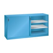 Schiebetürenschrank,HxBxT 1000x2000x580mm,4xStahlboden,Mitteltrennwand