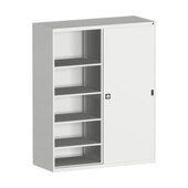 Schiebetürenschrank,HxBxT 2000x1600x650mm,8xStahlboden,Mitteltrennwand