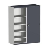 Schiebetürenschrank,HxBxT 2000x1600x650mm,8xStahlboden,Mitteltrennwand