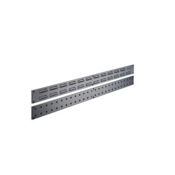Schlitzplatten-Seitenschiene, HxBxT 76, 2x990x13mm, Stahl, RAL7016