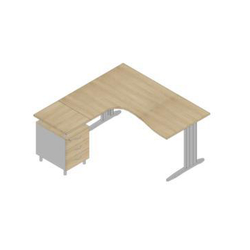 Büro-Set, 1 Schreibtisch, 1 Standcontainer, Tisch HxBxT 730x1600x1650mm