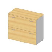 Hängeregistraturschrank, HxBxT 815x900x450mm, 2 HR-Auszüge, Korpus alu