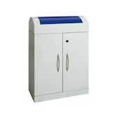 Wertstoffsammelstation, nicht brennbar, 1x90l, HxBxT 975x620x320mm