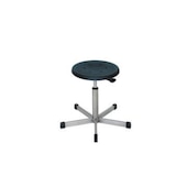 Hocker, Sitz H 440-630mm, Sitz schwarz, Gestell Edelstahl, Gleiter