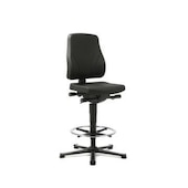 Arbeitsdrehstuhl,Sitz PU-Schaum schwarz,Sitz HxBxT 570-830x460x410-470mm