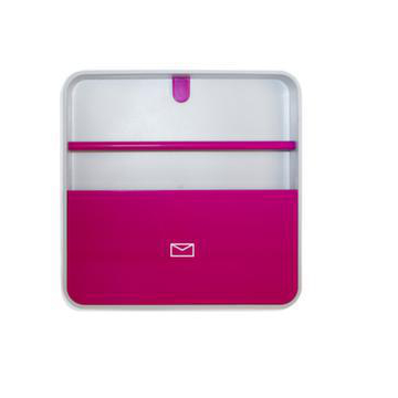 Dokumentenhalter, HxB 320x320mm, Ablage(n) weiß/pink